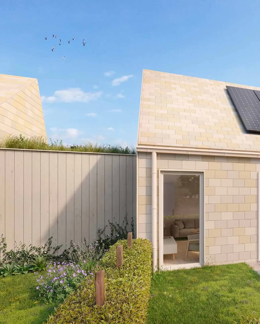 Terras van het Polderhuis aan de tuin