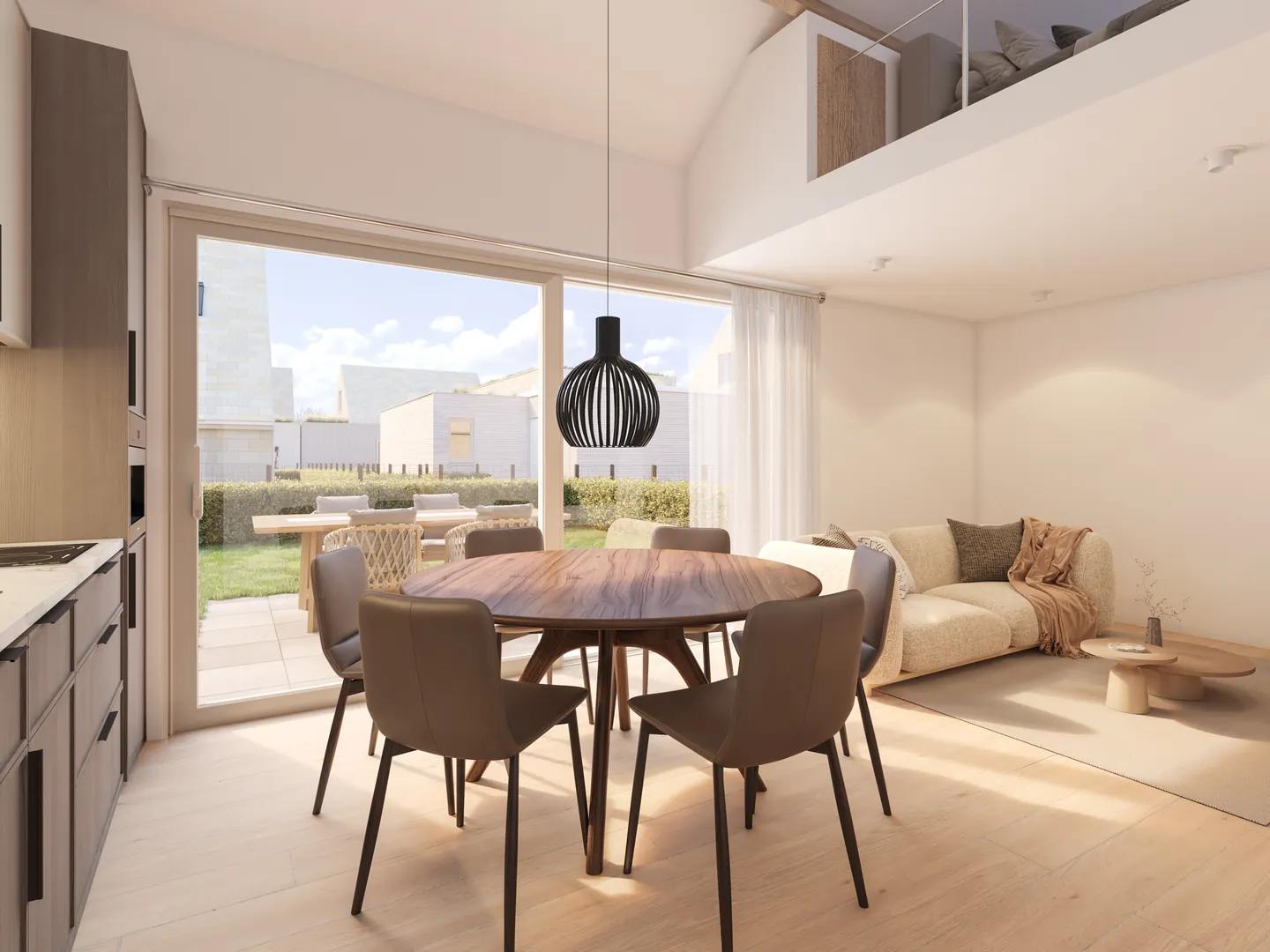 Leefruimte met mezzanine