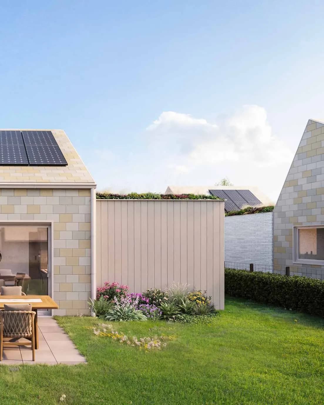 Terras van het Vissershuis aan de tuin